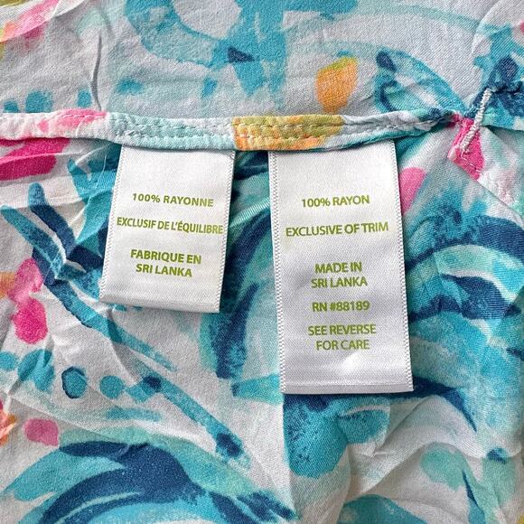 Lilly Pulitzer Willa Tunic Blouse Top in Serene Blue Tippy Top Size S - Picture 8 of 8